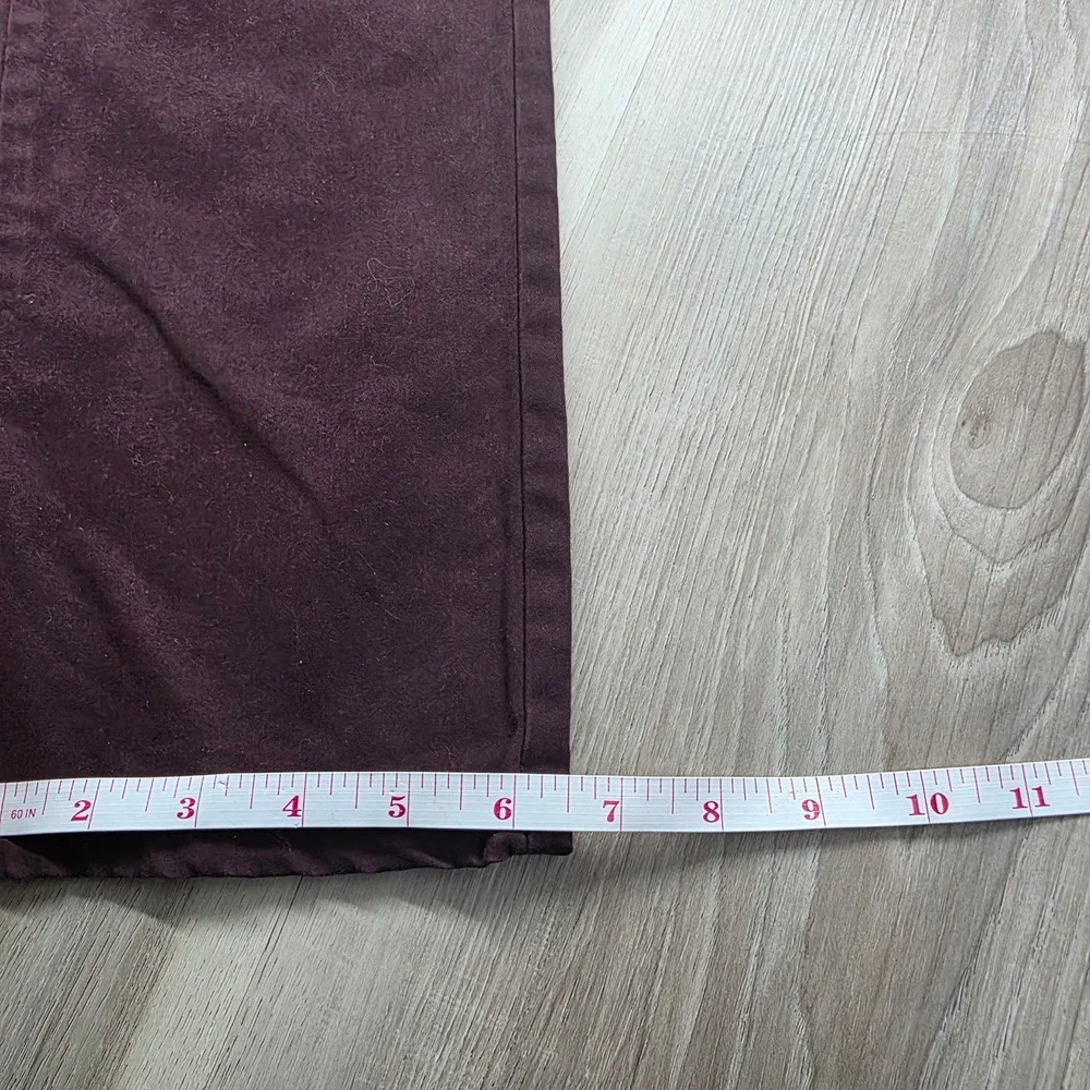 Noyes Made in Italy Pants Mens 32‎ Burgundy Maroon Cotton Stretch Trousers EU 48